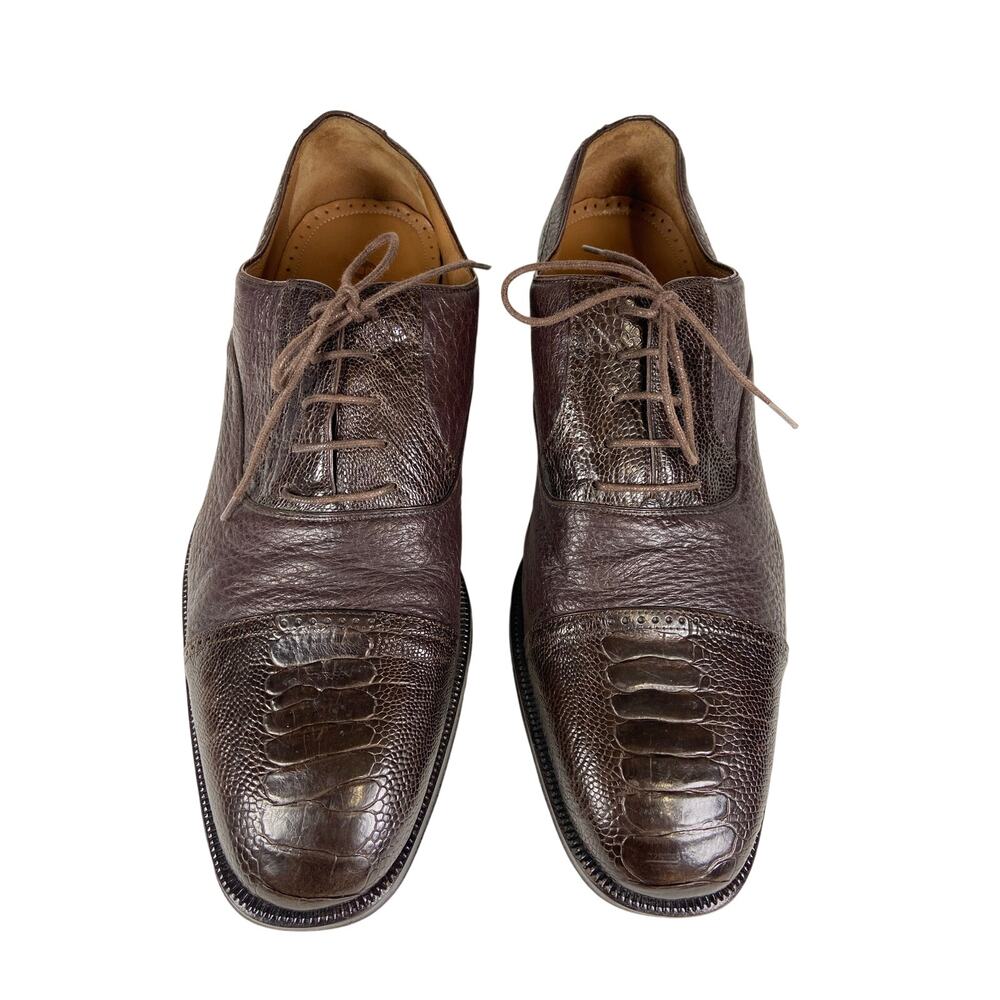 Magnanni Mens Dress Shoes Brown Leather Size 13